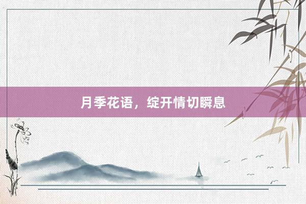月季花语，绽开情切瞬息